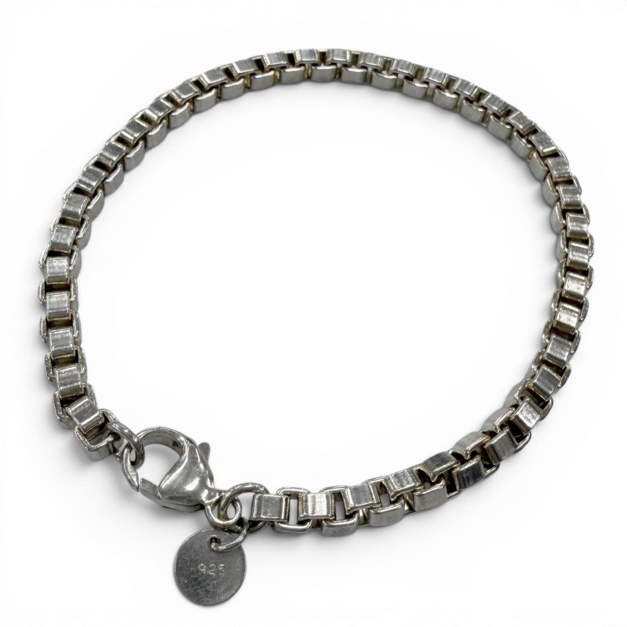 Tiffany&Co. Tiffany Venetian Sv925 Chain Bracelet, Silver, Weight 16.6g, Reco...